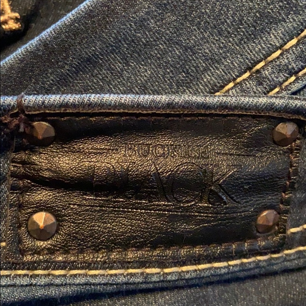 Buckle Black Long Skinny Jeans